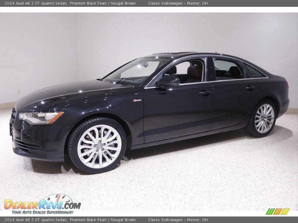 2014 Audi A6 3.0T quattro Sedan Phantom Black Pearl / Nougat Brown Photo #3