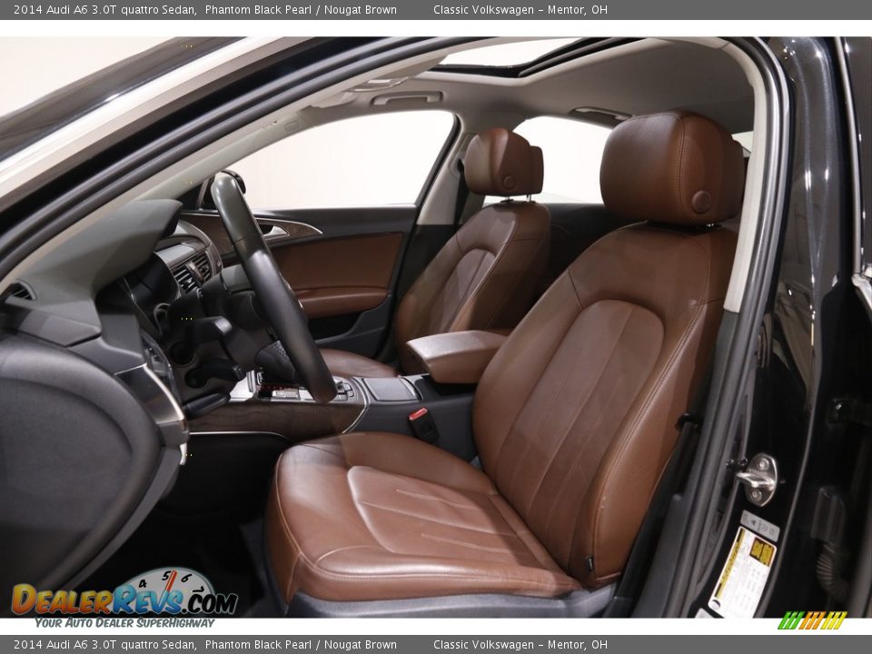2014 Audi A6 3.0T quattro Sedan Phantom Black Pearl / Nougat Brown Photo #5