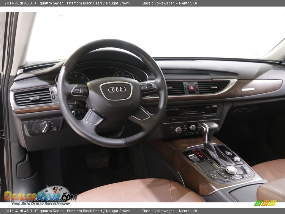 2014 Audi A6 3.0T quattro Sedan Phantom Black Pearl / Nougat Brown Photo #6