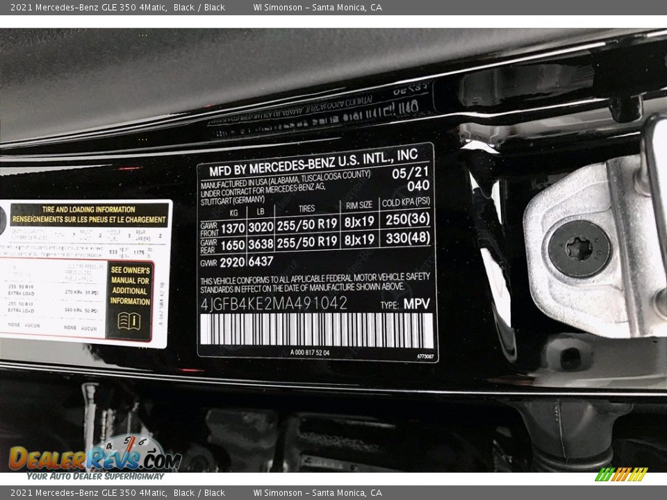 2021 Mercedes-Benz GLE 350 4Matic Black / Black Photo #11