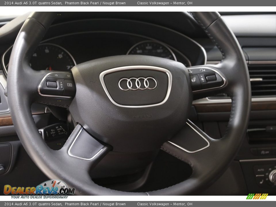 2014 Audi A6 3.0T quattro Sedan Phantom Black Pearl / Nougat Brown Photo #7