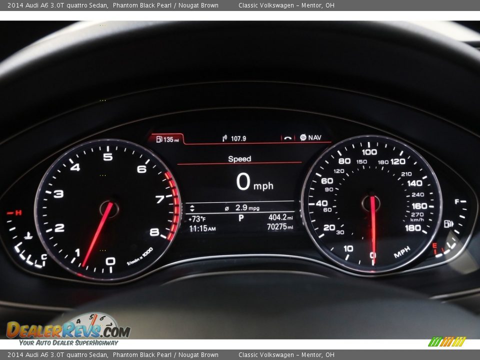 2014 Audi A6 3.0T quattro Sedan Phantom Black Pearl / Nougat Brown Photo #8