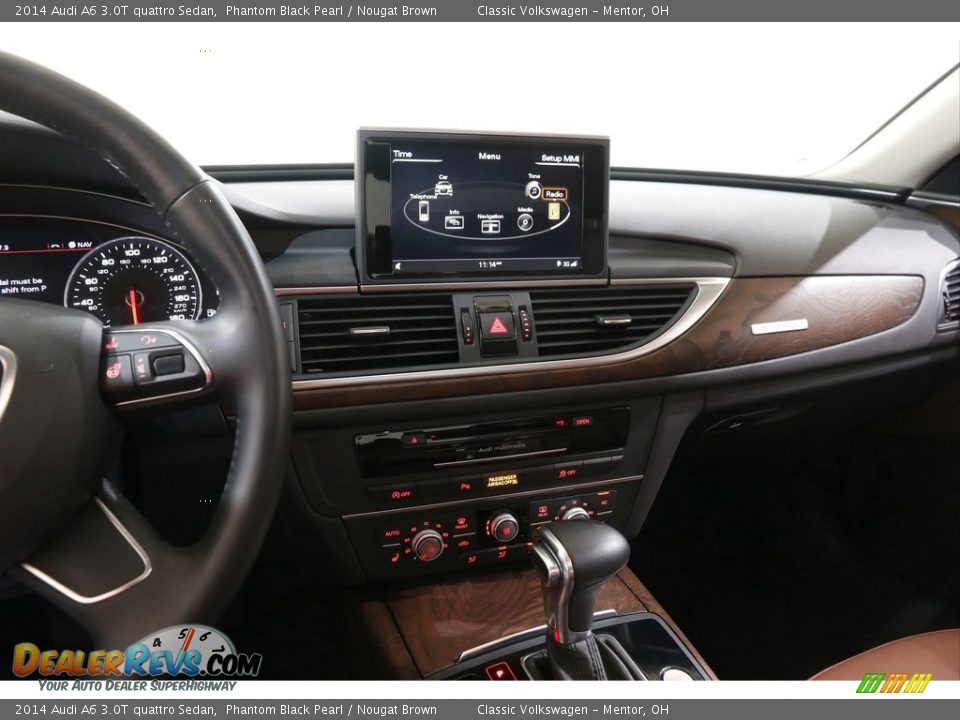 2014 Audi A6 3.0T quattro Sedan Phantom Black Pearl / Nougat Brown Photo #10