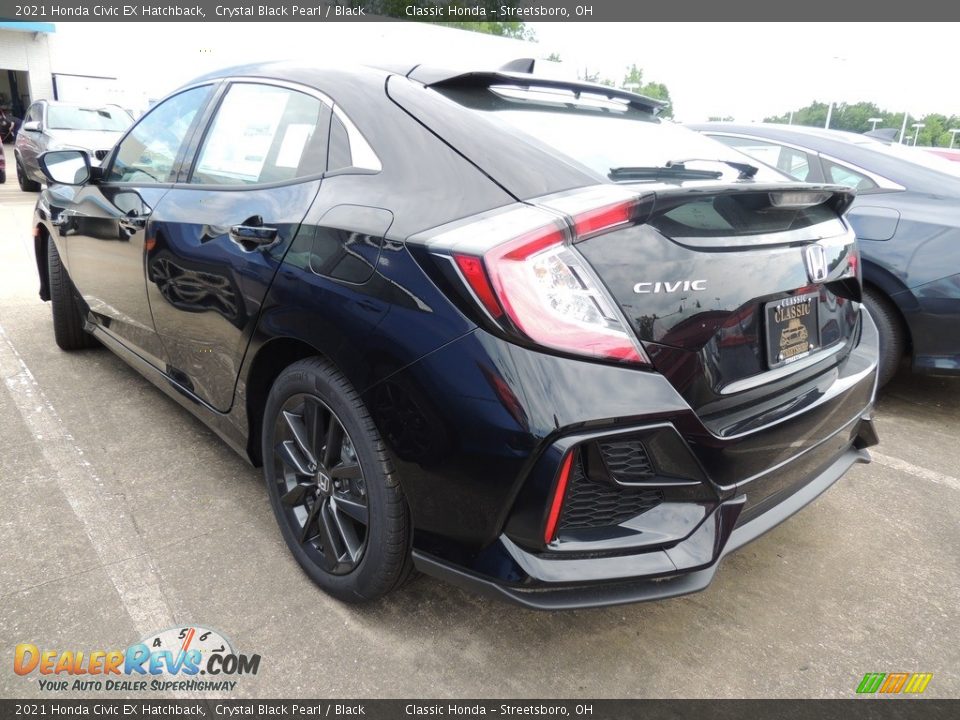 2021 Honda Civic EX Hatchback Crystal Black Pearl / Black Photo #5