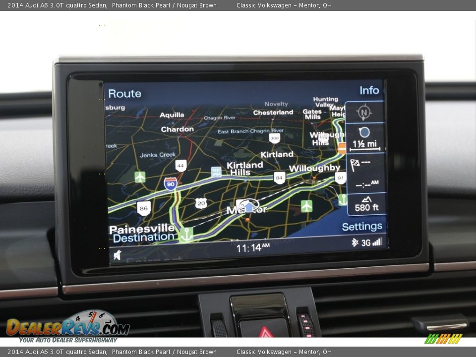 2014 Audi A6 3.0T quattro Sedan Phantom Black Pearl / Nougat Brown Photo #11