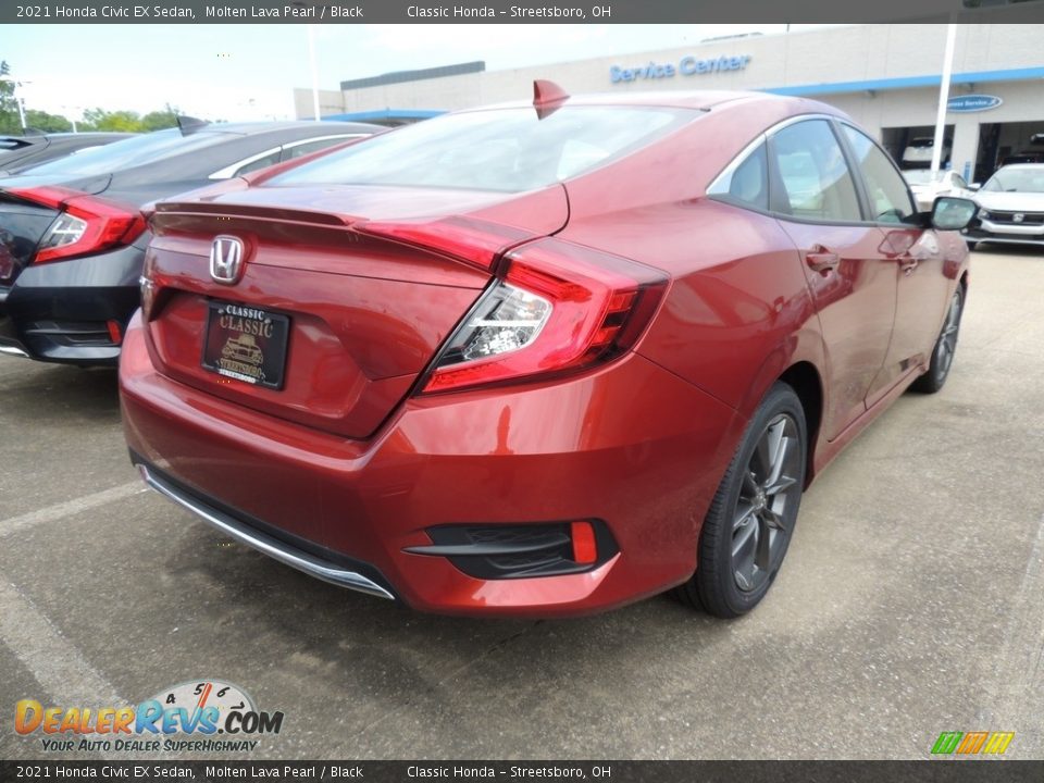 2021 Honda Civic EX Sedan Molten Lava Pearl / Black Photo #4