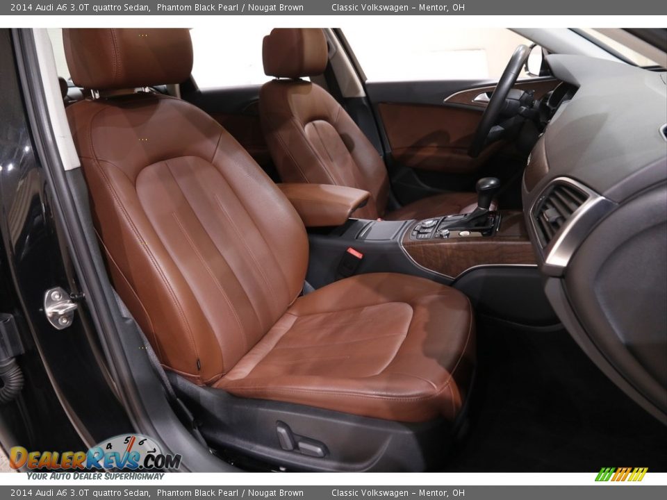 2014 Audi A6 3.0T quattro Sedan Phantom Black Pearl / Nougat Brown Photo #18