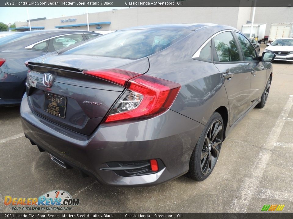 2021 Honda Civic Sport Sedan Modern Steel Metallic / Black Photo #4