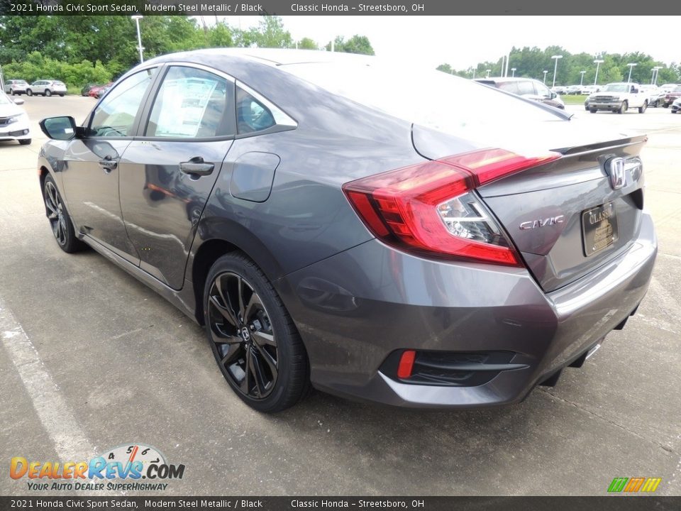2021 Honda Civic Sport Sedan Modern Steel Metallic / Black Photo #5