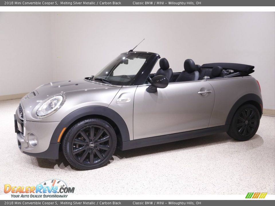 2018 Mini Convertible Cooper S Melting Silver Metallic / Carbon Black Photo #4