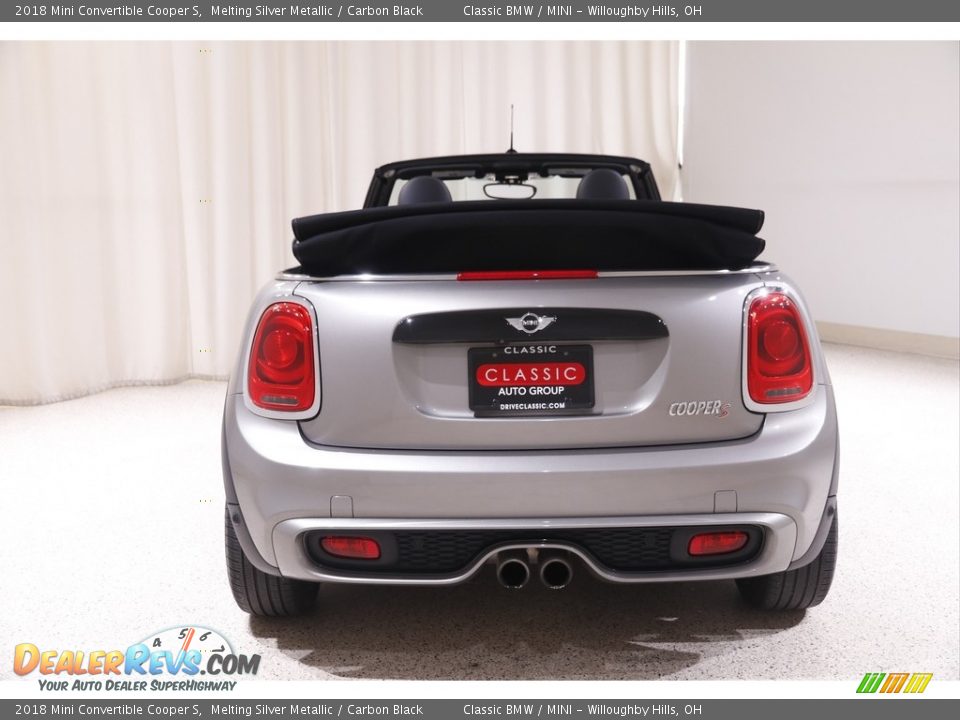 2018 Mini Convertible Cooper S Melting Silver Metallic / Carbon Black Photo #17