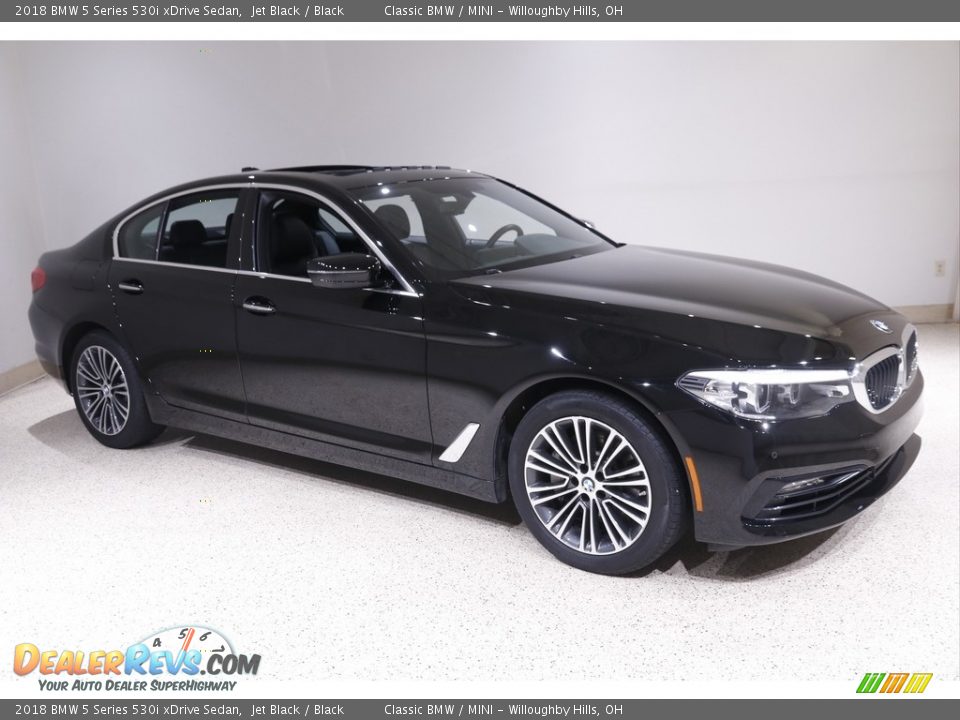 2018 BMW 5 Series 530i xDrive Sedan Jet Black / Black Photo #1