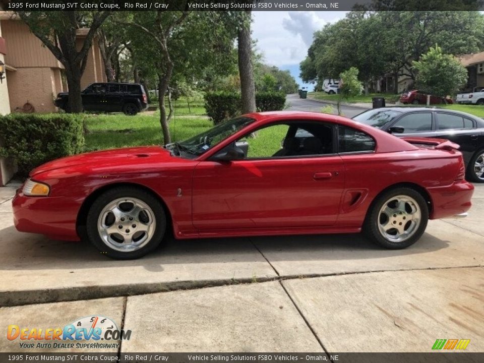 1995 Ford Mustang SVT Cobra Coupe Rio Red / Gray Photo #1