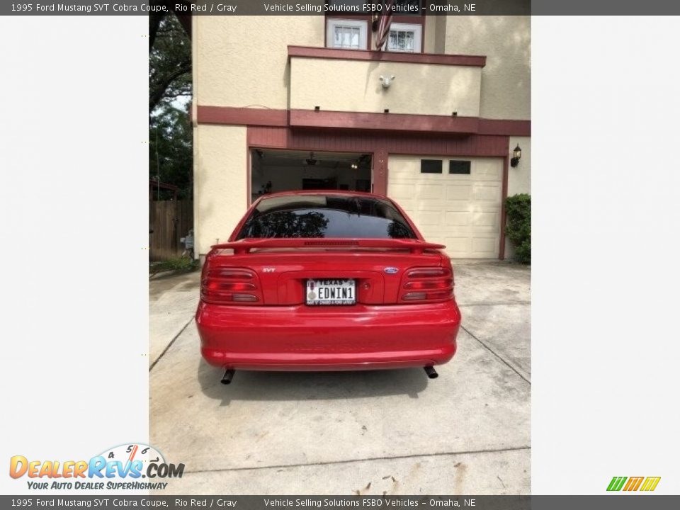 1995 Ford Mustang SVT Cobra Coupe Rio Red / Gray Photo #8