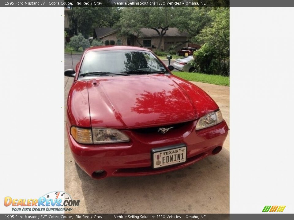 1995 Ford Mustang SVT Cobra Coupe Rio Red / Gray Photo #9