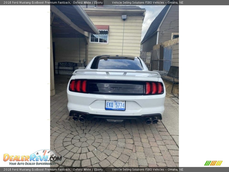 2018 Ford Mustang EcoBoost Premium Fastback Oxford White / Ebony Photo #5