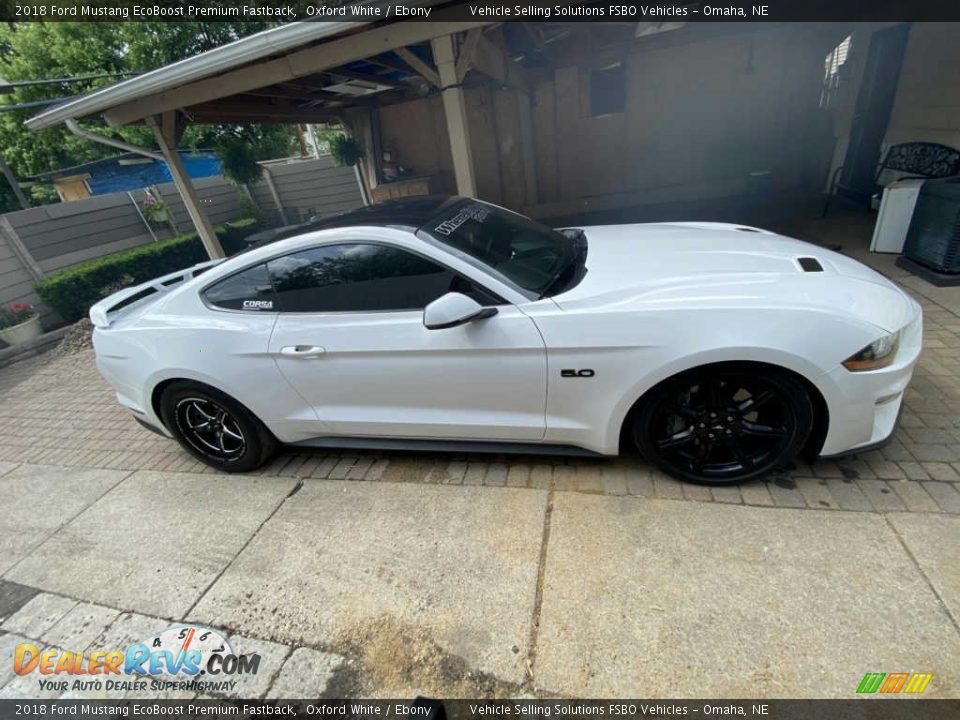 2018 Ford Mustang EcoBoost Premium Fastback Oxford White / Ebony Photo #6