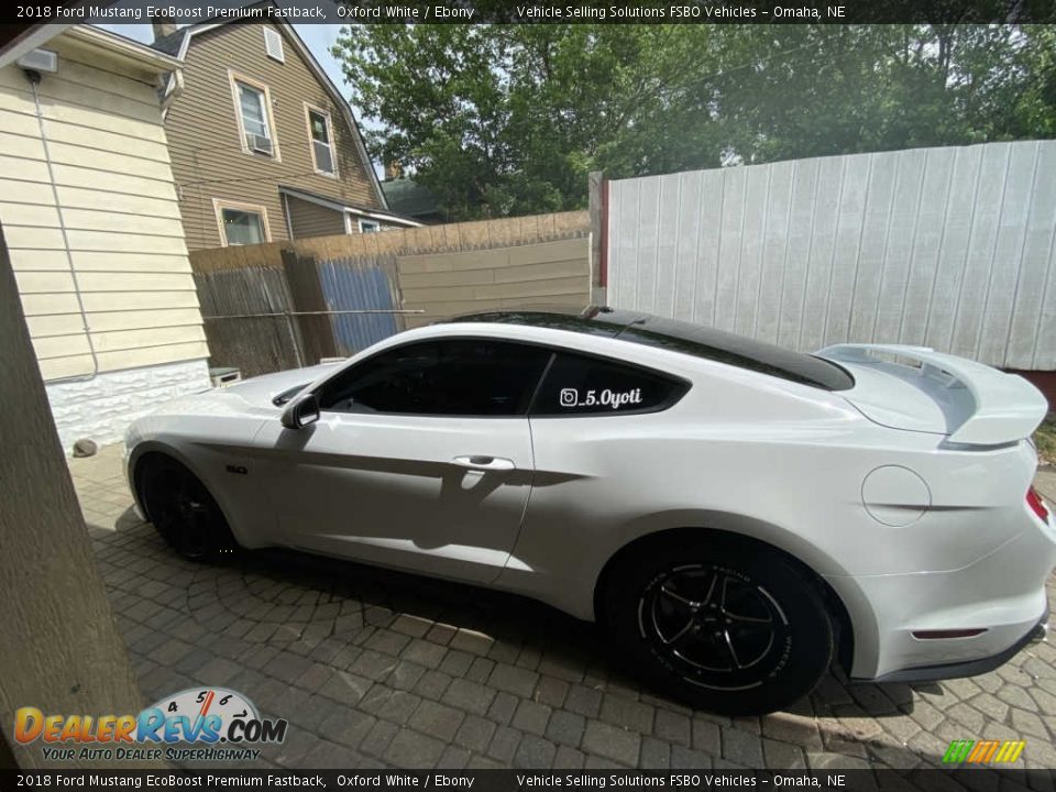 2018 Ford Mustang EcoBoost Premium Fastback Oxford White / Ebony Photo #7