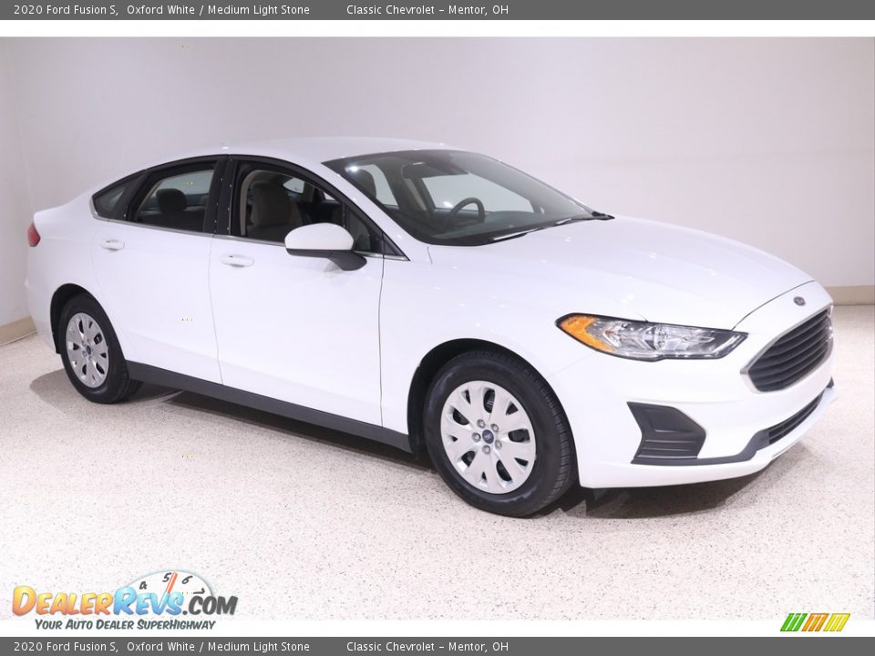 2020 Ford Fusion S Oxford White / Medium Light Stone Photo #1