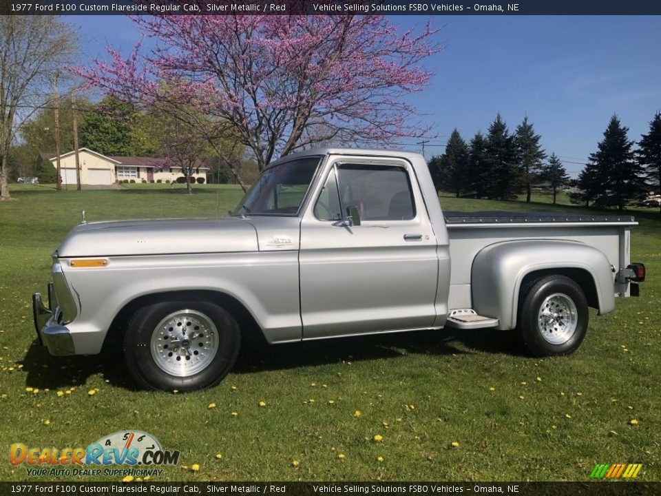 Silver Metallic 1977 Ford F100 Custom Flareside Regular Cab Photo #5