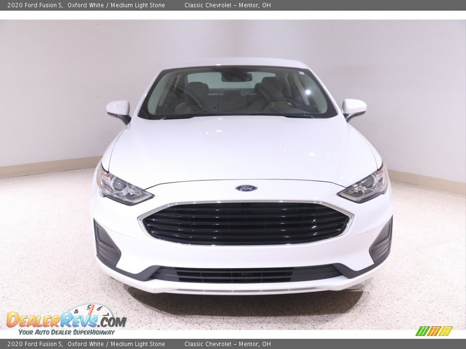 2020 Ford Fusion S Oxford White / Medium Light Stone Photo #2