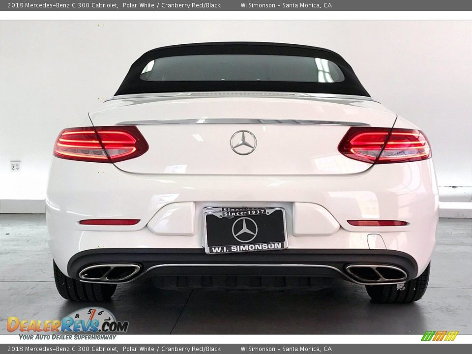 2018 Mercedes-Benz C 300 Cabriolet Polar White / Cranberry Red/Black Photo #3