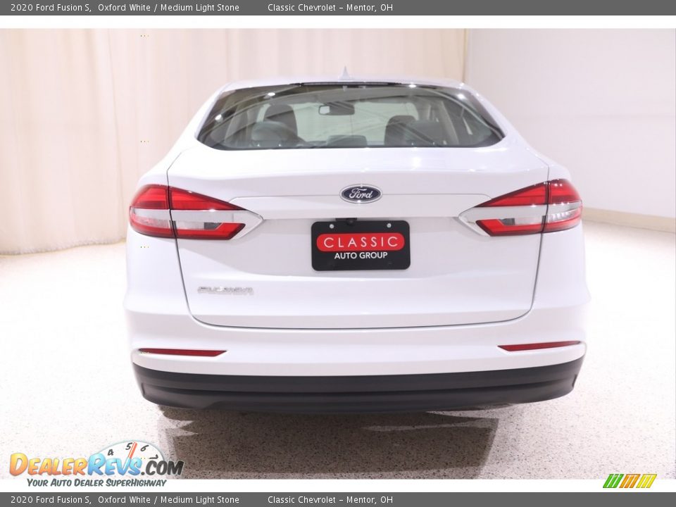 2020 Ford Fusion S Oxford White / Medium Light Stone Photo #18