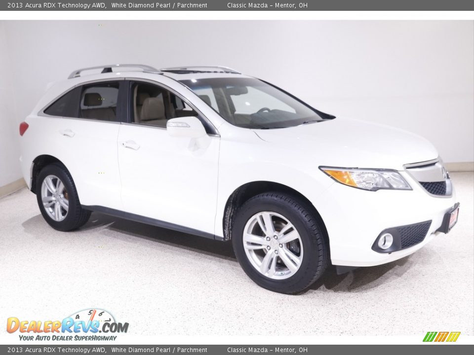 2013 Acura RDX Technology AWD White Diamond Pearl / Parchment Photo #1