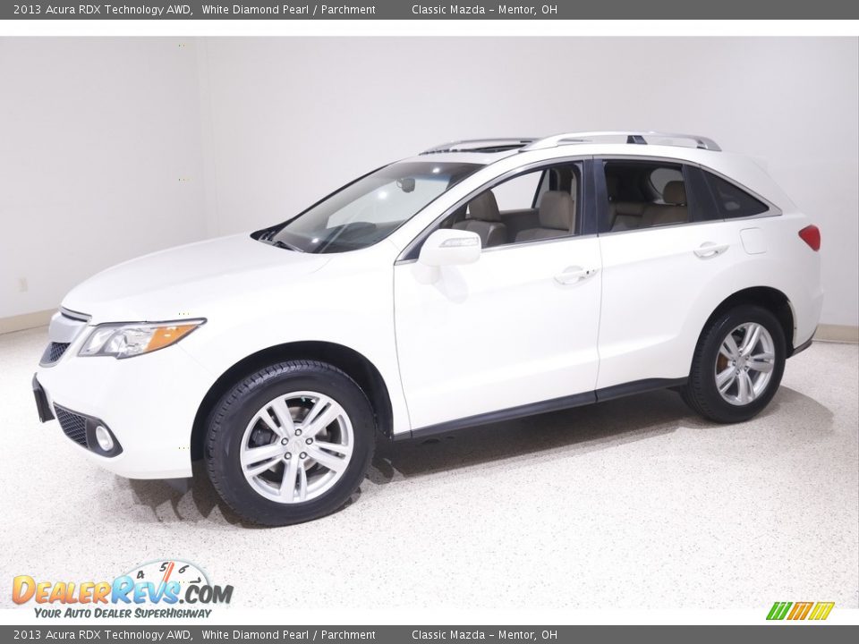 2013 Acura RDX Technology AWD White Diamond Pearl / Parchment Photo #3