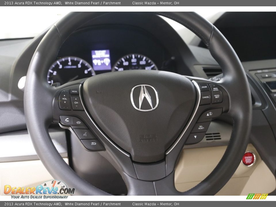 2013 Acura RDX Technology AWD White Diamond Pearl / Parchment Photo #7