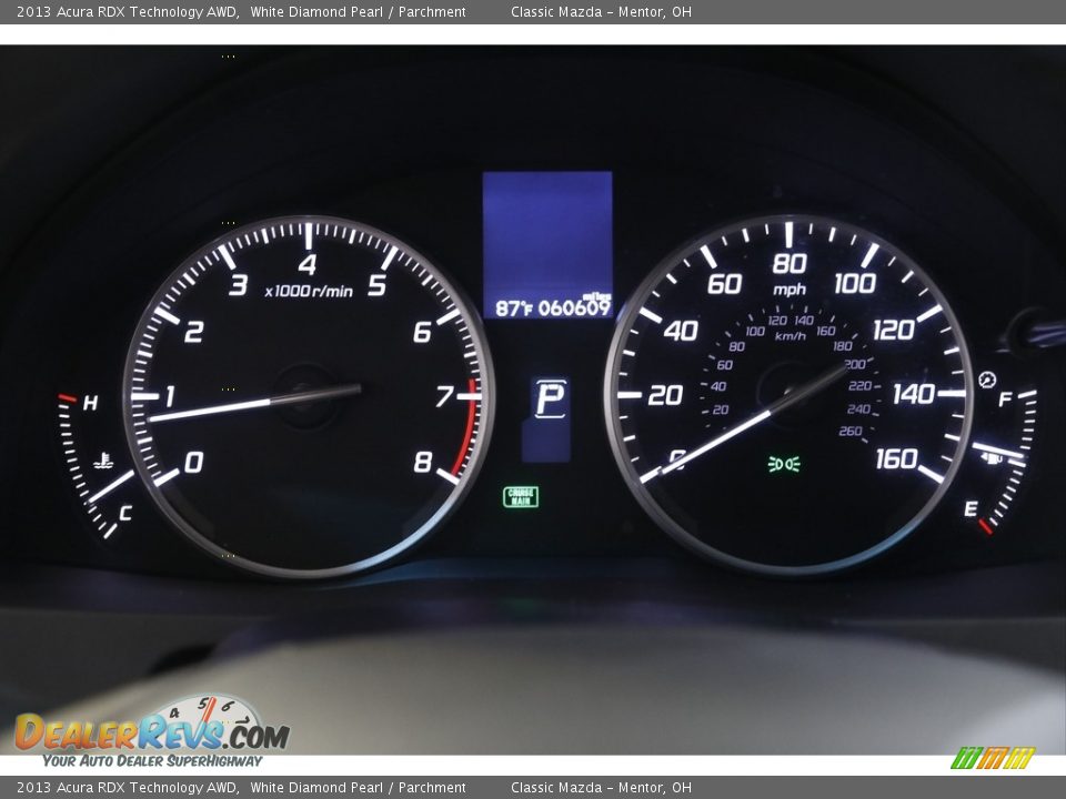 2013 Acura RDX Technology AWD White Diamond Pearl / Parchment Photo #8