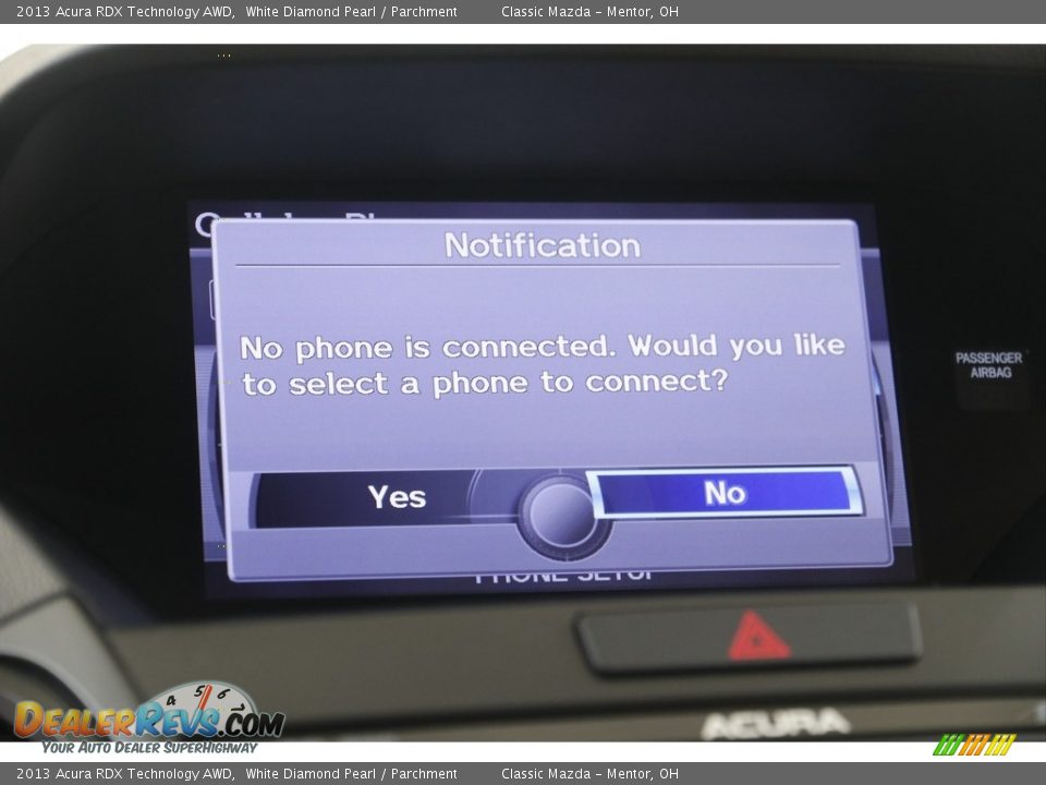 2013 Acura RDX Technology AWD White Diamond Pearl / Parchment Photo #11
