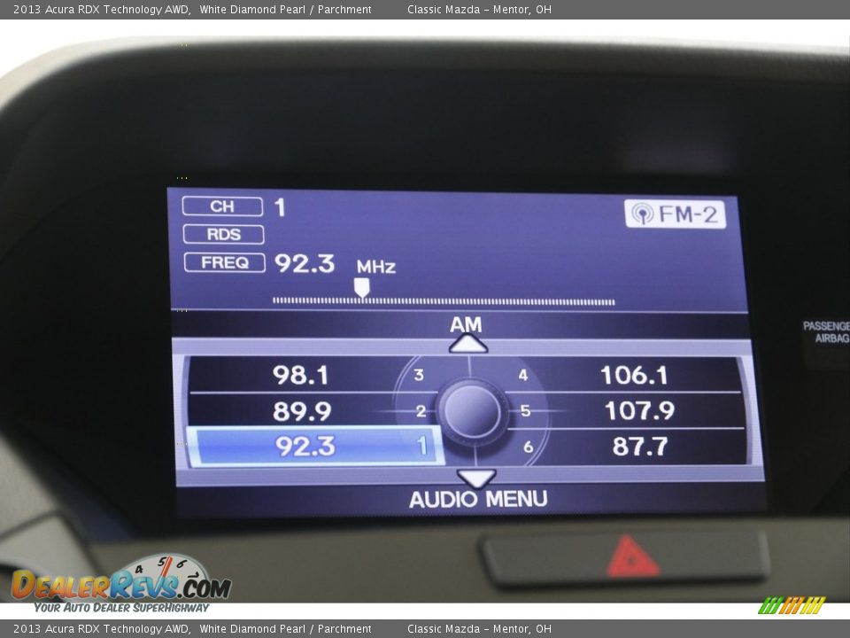2013 Acura RDX Technology AWD White Diamond Pearl / Parchment Photo #12