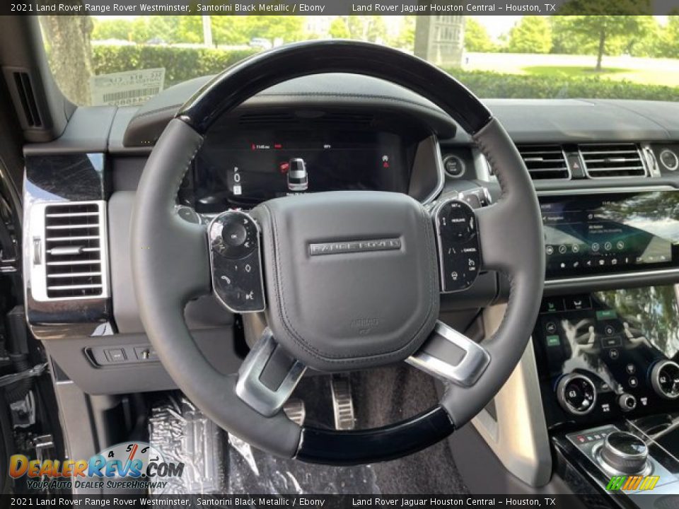 2021 Land Rover Range Rover Westminster Santorini Black Metallic / Ebony Photo #15