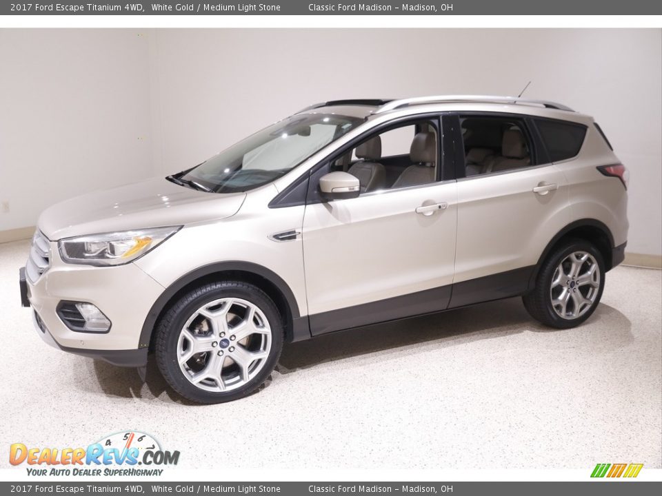 2017 Ford Escape Titanium 4WD White Gold / Medium Light Stone Photo #3