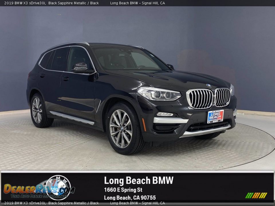 2019 BMW X3 sDrive30i Black Sapphire Metallic / Black Photo #1