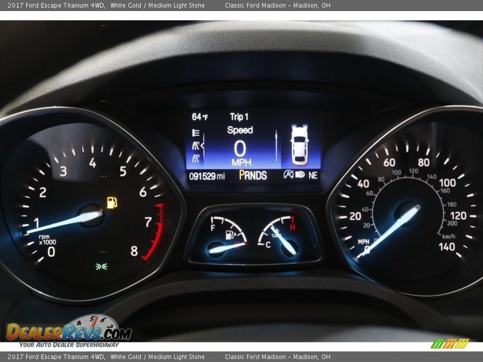 2017 Ford Escape Titanium 4WD White Gold / Medium Light Stone Photo #8