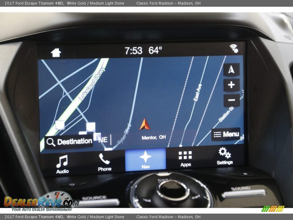 2017 Ford Escape Titanium 4WD White Gold / Medium Light Stone Photo #11