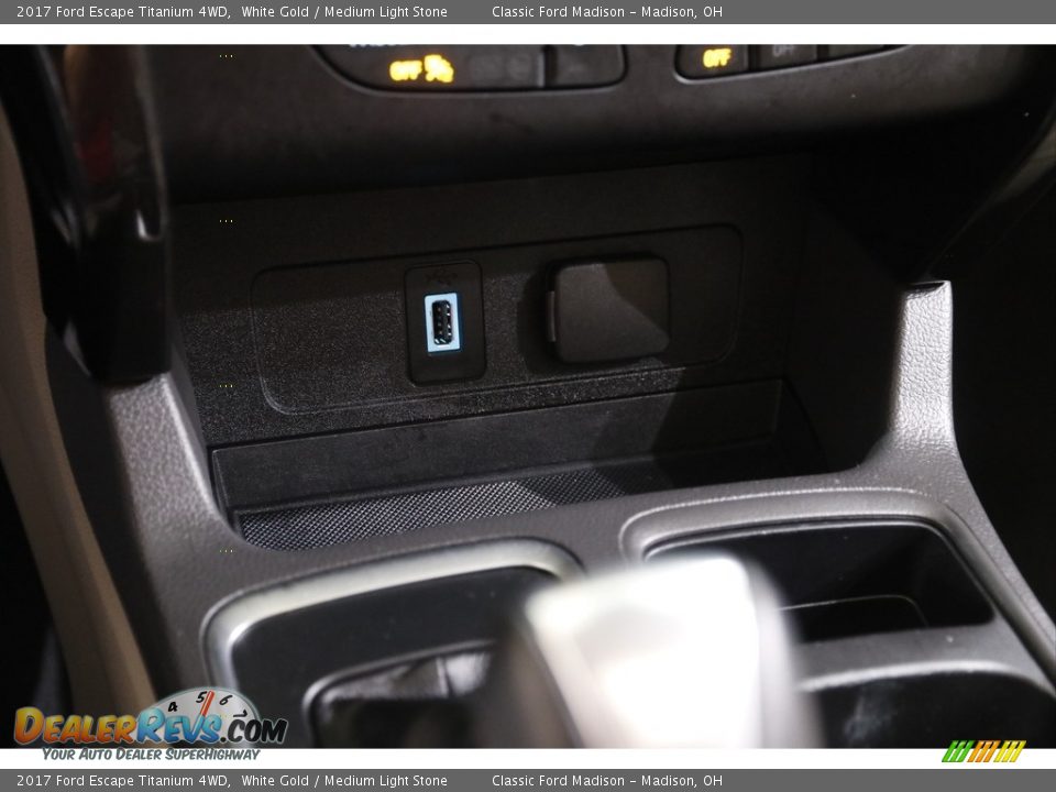 2017 Ford Escape Titanium 4WD White Gold / Medium Light Stone Photo #13
