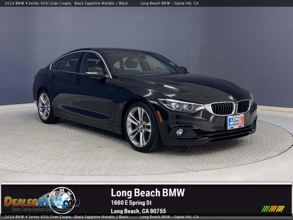 2019 BMW 4 Series 430i Gran Coupe Black Sapphire Metallic / Black Photo #1