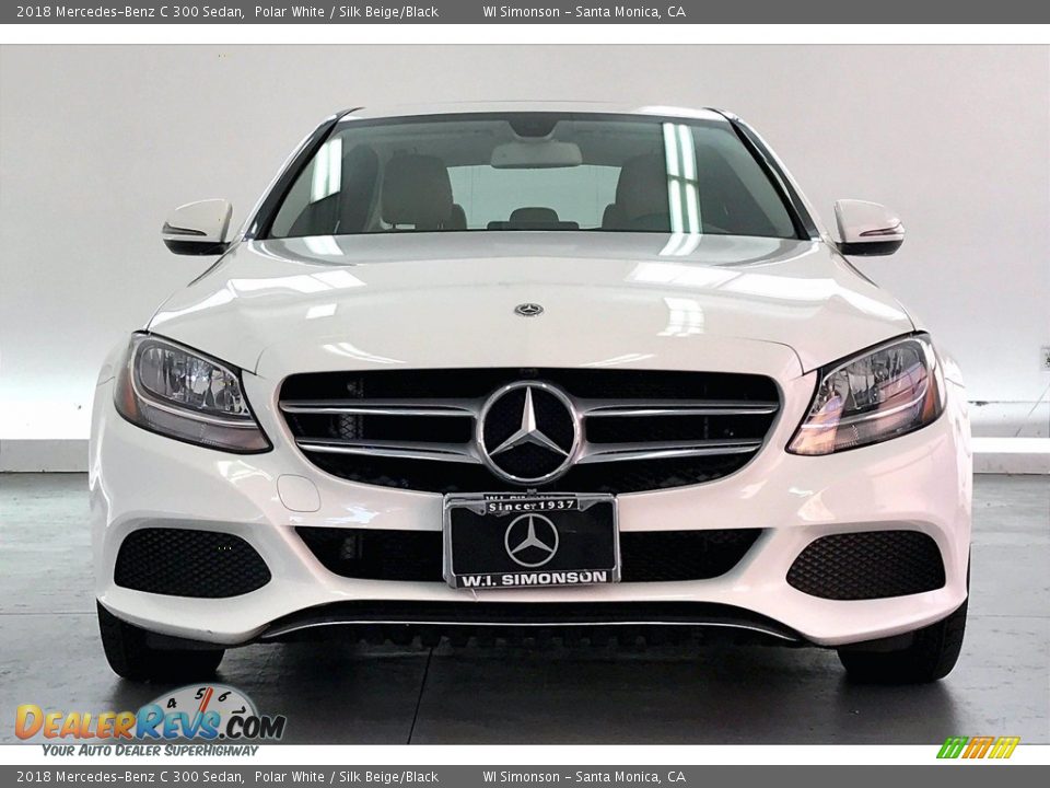 2018 Mercedes-Benz C 300 Sedan Polar White / Silk Beige/Black Photo #2