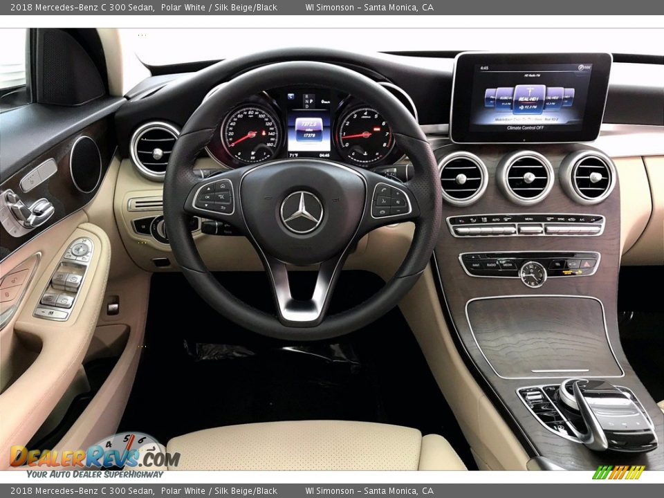 2018 Mercedes-Benz C 300 Sedan Polar White / Silk Beige/Black Photo #4