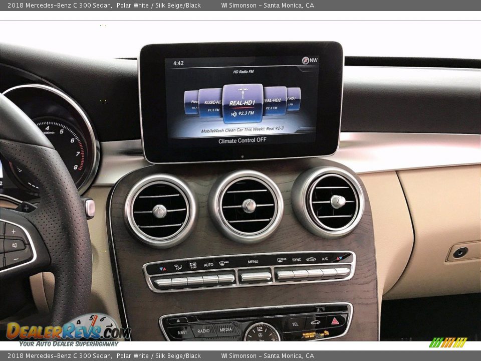 2018 Mercedes-Benz C 300 Sedan Polar White / Silk Beige/Black Photo #5