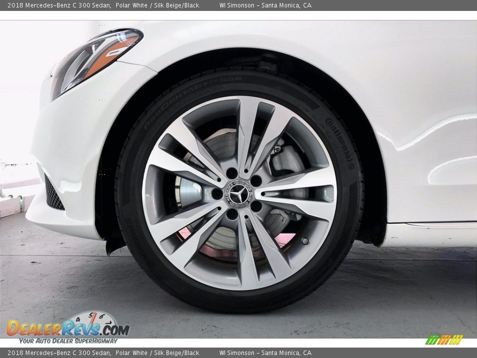 2018 Mercedes-Benz C 300 Sedan Polar White / Silk Beige/Black Photo #8