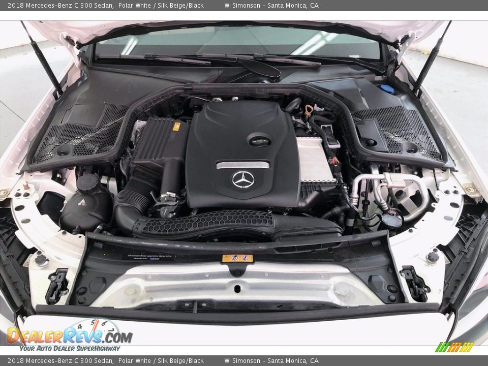 2018 Mercedes-Benz C 300 Sedan Polar White / Silk Beige/Black Photo #9