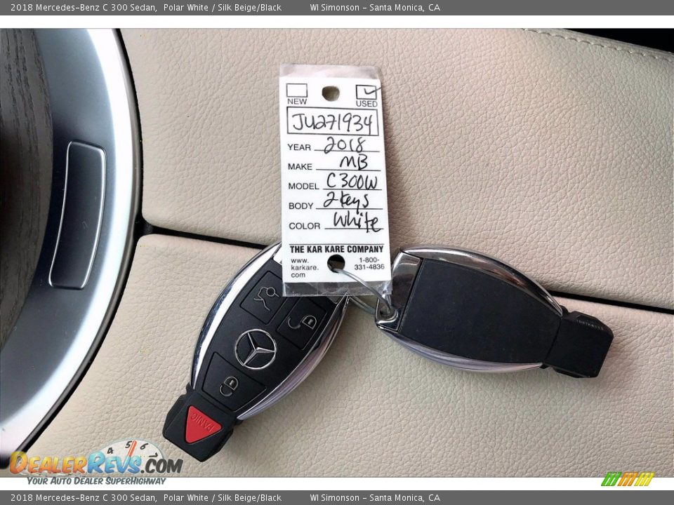 2018 Mercedes-Benz C 300 Sedan Polar White / Silk Beige/Black Photo #11