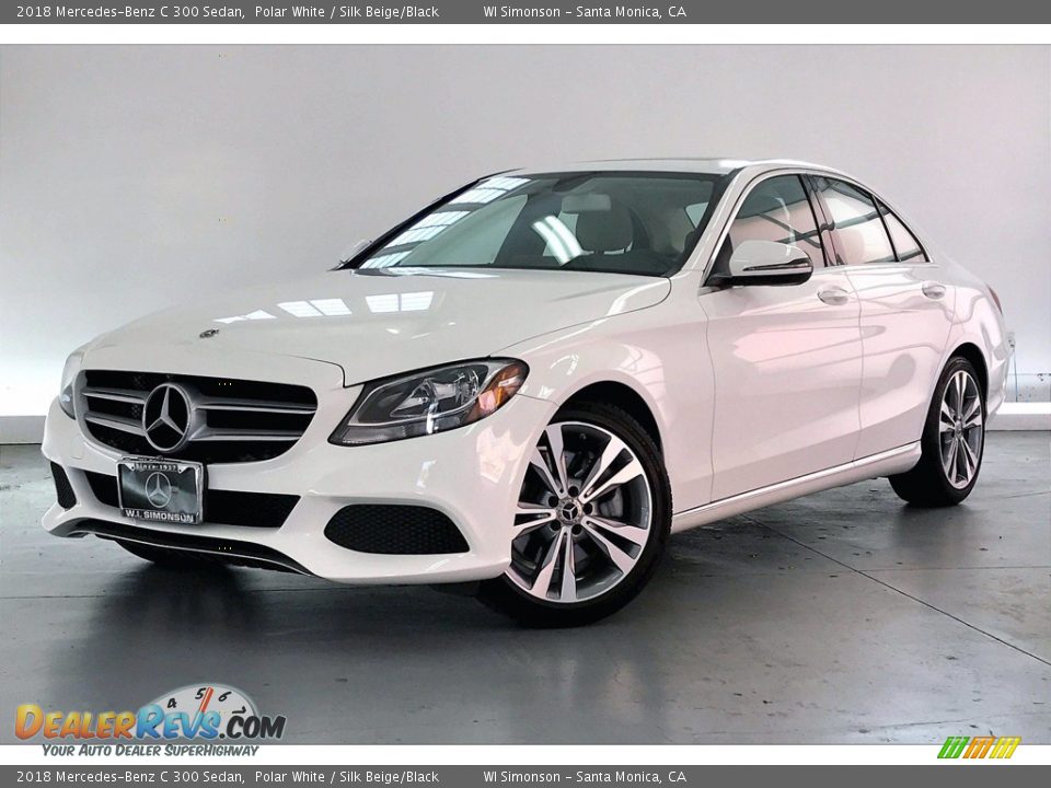 2018 Mercedes-Benz C 300 Sedan Polar White / Silk Beige/Black Photo #12