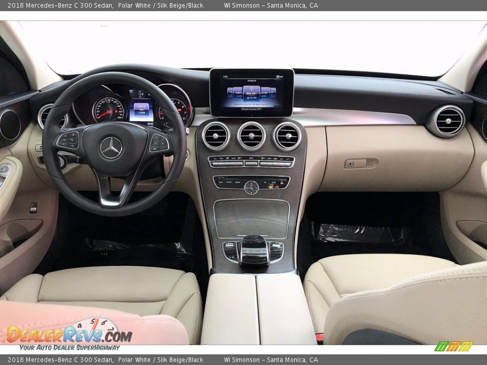 2018 Mercedes-Benz C 300 Sedan Polar White / Silk Beige/Black Photo #15