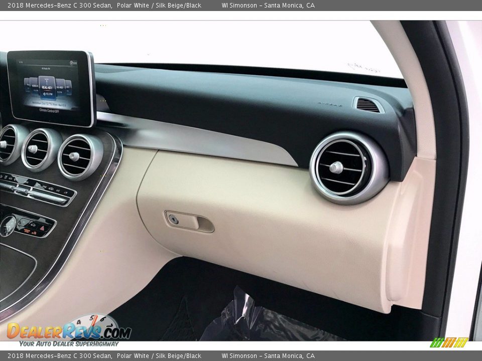 2018 Mercedes-Benz C 300 Sedan Polar White / Silk Beige/Black Photo #16