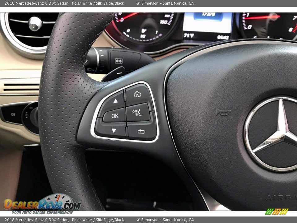 2018 Mercedes-Benz C 300 Sedan Polar White / Silk Beige/Black Photo #21